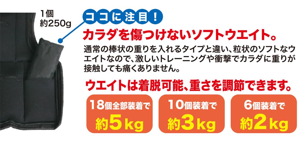 ハタ HATAS Gawri ウエイトベスト 5kg スポーツ キグ (GWV5000) Amazon.co.jp: 秦運動具工業 Gawri ウエイトベスト 5kg GWV5000